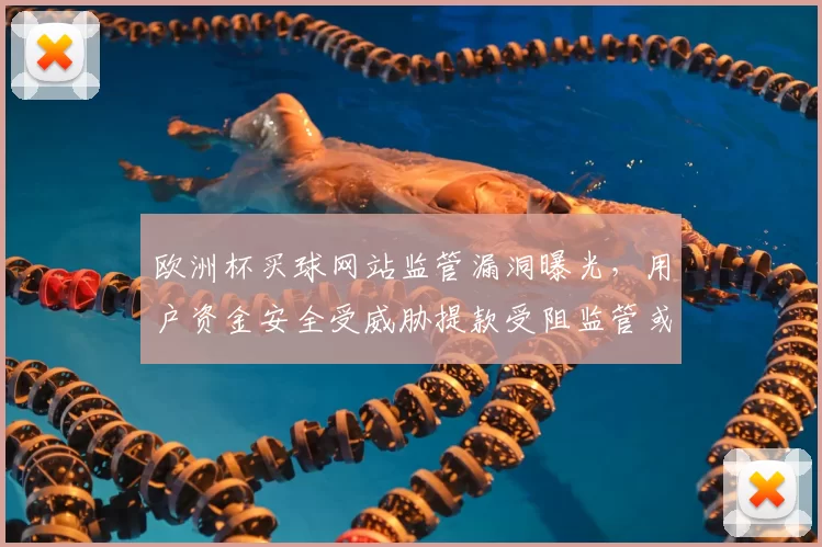 欧洲杯买球网站监管漏洞曝光，用户资金安全受威胁提款受阻监管或将加码